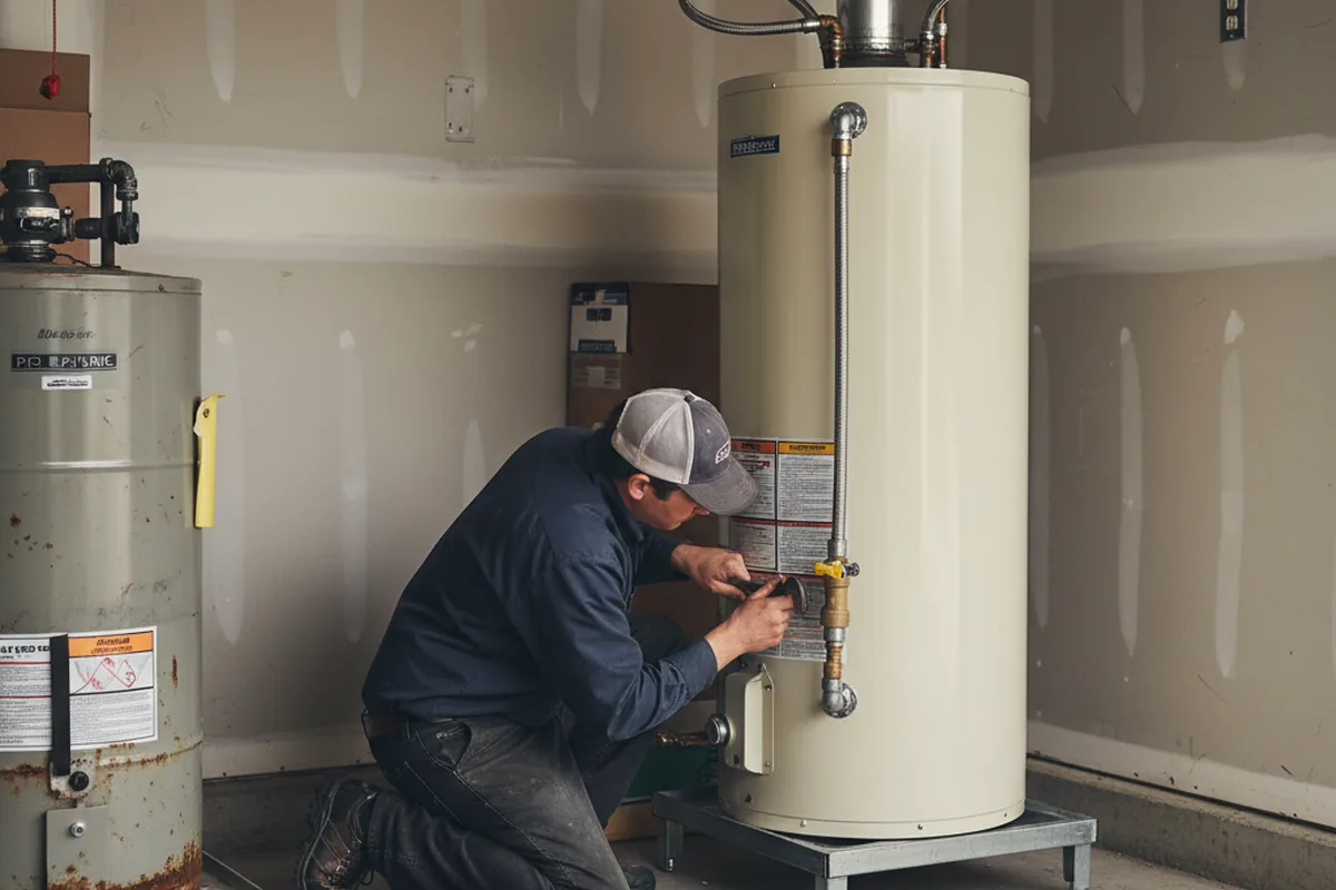 Water heater and shutoff valve replacement in Gallant